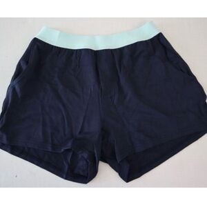 JAMBYS boxer with pockets, Navy Blue Shorts with Light Blue Waistband